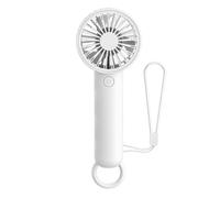 Louttary Mini Ventilatore Portatile, Potente Ventilatore Portatile, Ventilatore Ricaricabile Tramite USB per Viaggi Interni Ed Esterni Bianca