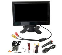 Louttary Monitor LCD HD da 12 V-24 V 7 TFT con fotocamera a 12 LED per telecamera posteriore CCTV, ricambio elettronico per auto