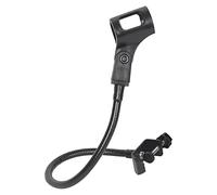 Louttary Morsetto flessibile per microfono a collo di cigno, flessibile a 360 gradi, supporto per microfono da tavolo regolabile con clip