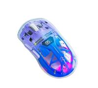 Louttary Mouse Wireless Trasparente con Schermo Digitale, 2.4G RGB 4000DPI Regolazione in 5, Mouse da Gioco Bluetooth, B