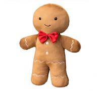 Louttary Nuovo cuscino di peluche per Natale, con biscotti al cioccolato, a forma di casa, cuscino decorativo, carino e divertente albero di Natale, bambola D
