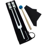 Louttary OTTO64HZ - Set di forchette per la guarigione dei chakra, per mantenere corpo, mente e anima in perfetta armonia, lega di alluminio argentata