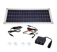 Louttary Pannello solare flessibile da 1 x 8 W, 12 V, 12 V, Dual USB/DC, ricarica efficiente di batterie per auto, campeggio