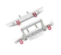 Louttary Paraurti in metallo anteriore e posteriore per 1/10 RC Crawler Car MN999 MN222 TRX4 SCX10 90046 90047 RC Car Upgrade parti argento