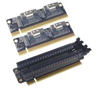 Louttary Scheda di Espansione PCIe 4.0 X16 A 2 Porte NVMe Scheda Grafica PCI-e 4.0 16x A SlimSAS 8i X2 SFF8654 Scheda Adattatore SSD
