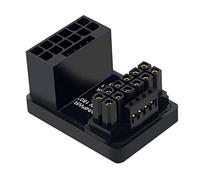 Louttary Scheda grafica PCIE5.0 ATX3.0 alimentatore 12VHPWR 16 a 16P 600W a femmina adattatore 180 gradi nero