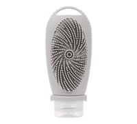Louttary Set da viaggio in silicone con bottiglie ricaricabili e spazzola per la pulizia del viso, contenitore portatile per shampoo e lozione, B