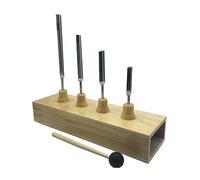 Louttary Set di 4 Forcelle di Accordatura Della Musica con Frequenze Accurate di 128Hz, 256Hz, 512Hz e 1024Hz, Misuratore di Forchetta Musicale Piatta con Facile da Utilizzare.