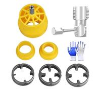 Louttary Set di Filiere per Tubi In Plastica con 3 Filiere da 1/2 3/4 1 Pollice per Filettatura di Tubi, Utensili Idraulici, Filettatura di Tubi, Compatibile con Trapano Elettrico