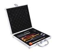 Louttary Set di forchette da accordatura (128 Hz, 256 Hz, 512 Hz, 1024 Hz, 2048 Hz, 4096 Hz) con martello accordatore per guarigione del suono, strumenti vibranti, multicolore