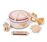 Louttary Set di Percussioni di Colore Neutro Strumenti A Percussione In Legno Naturale Adatti per L'Istruzione Prescolare Dei Bambini