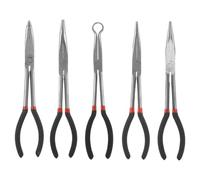 Louttary Set di pinze a becco lungo, 5 in 1 11, strumento di rimozione del cavo di accensione - Pinze a becco curvo 90 45 25 gradi