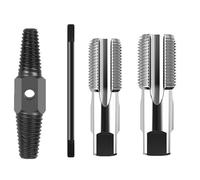 Louttary Set di Punte per Trapano per Estrazione A Doppia Testa, Utensili per La Rimozione di Bulloni Rotti, Tubi 'Acqua Danneggiati, Riparazione Filettature Valvole Rubinetti