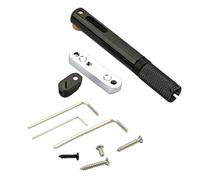 Louttary Set singolo sella Headless per chitarra elettrica Bridge con chiave inglese per chitarra elettrica Headless nero