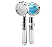 Louttary Soffione doccia ad alta pressione con compressore, doccia turbo con 3 modalità di spruzzo regolabili, blu