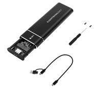 Louttary SSD M.2 NVMe NGFF per Solid State Drive USB 3.1 Type C Gen2 10Gbps Supporta Chiavi M, B e M, Colore Nero