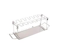 Louttary Supporto per Griglia per Costolette per Barbecue, Griglia per Costolette di Pollo In Acciaio, Nero, per Affumicatore A Gas, Strumenti per Barbecue.