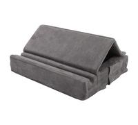 Louttary Supporto per Tablet con Supporto Pieghevole, Angolazione Regolabile, Supporto Morbido per Letto, Laptop e Scrivania, Grigio