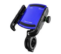 Louttary Supporto universale per telefono da moto, visualizzazione a 360°, supporto per telefono da 5,4 a 7,2, colore: blu