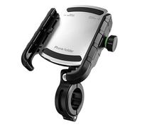 Louttary Supporto universale per telefono per moto, visualizzazione a 360°, supporto per telefono da 5,4 a 7,2, colore: Argento
