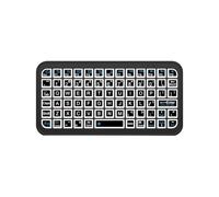 Louttary Tastiera Wireless Bluetooth 5.2 Mini Tastiera Wireless 5 Pollici Schermo Retroilluminato Tastiera Ricaricabile per PC Android TV Box