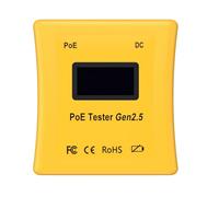 Louttary Tester PoE Portatile con Alimentazione 802.3bt 90W Aggiornata, per Dispositivi PoE, Test di Tensione e Corrente, Batteria