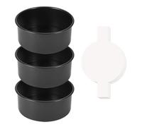 Louttary Tortiera da 6 Pollici - 3 Tortiere Rotonde con 100 Pezzi di Carta Pergamena, Teglie Antiaderenti per Torte, Lavastoviglie