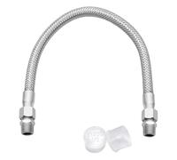 Louttary Tubo Flessibile di Collegamento per Compressore di Livello Industriale, con Lunghezza 20 Pollici 450 PSI e 750 °F e Adattatori Maschi da 3/4 Pollici