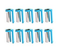 Louttary Uovo da tè, colino, colino, uovo in acciaio inox, teglia, filtro a foglia di tè, diffusore, colino da tè, blu