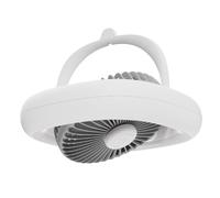 Louttary Ventilatore da Soffitto Ventilatore Oscillante con 7 Pollici 4000mah 4 e Luce Calda Lampada A LED USB Ventilatore da Soffitto da Scrivania-C