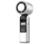 Louttary Ventilatore portatile portatile con funzione di ricarica USB, 100 velocità regolabili, display digitale, design pieghevole, alta velocità e luce notturna in