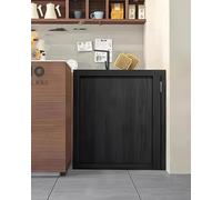 Louvered Porta Mediterranean Porta A Battente Singola per Saloon, Decorazione per Feste in Vendita, Cancello Extra Largo per Esterni con Cerniere(Black,W24"(61cm) xH36"(90cm))