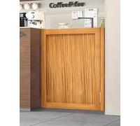 Louvered Porta Mediterranean Porta A Battente Singola per Saloon, Decorazione per Feste in Vendita, Cancello Extra Largo per Esterni con Cerniere(Brown,W60"(152cm) xH36"(90cm))