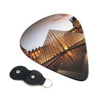 Louvre Museum in Paris - 6 plettri per chitarra, stampa su entrambi i lati, per chitarra acustica, basso, ukulele, chitarra elettrica (0,46 mm, 0,71 mm, 0,96 mm)