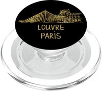 Louvre Parigi Francia viaggio souvenir storico monumento regalo PopSockets PopGrip per MagSafe