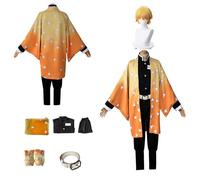 LOUYBCT Costume cosplay da anime A'gatsuma Z'enitsu con parrucca completo di uniforme per bambini per giochi di ruolo per danza palcoscenico carnevale Halloween Natale e feste