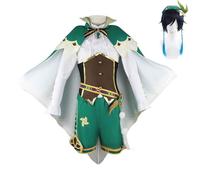 LOUYBCT Costume Cosplay Venti Genshin Impact con parrucca Set completo per giochi di ruolo e travestimenti Personaggi anime per danza palcoscenico carnevale Halloween feste di Natale carnevale