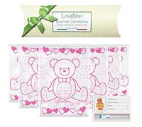 Lovabear 6 Bustine Corredino Neonato - Sacchetti, Buste Ospedale Nascita, Chiusura con Cursore Ermetico GripLock, 6pz Trasparenti Porta Primo Cambio Vestiti Borsa Parto, Bambina, Idea Regalo (Rosa)