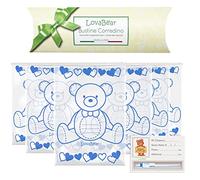 Lovabear 6 Bustine Corredino Neonato - Sacchetti, Buste Ospedale Nascita, Chiusura con Cursore Ermetico GripLock, 6pz Trasparenti Porta Primo Cambio Vestiti Borsa Parto, Bimbo