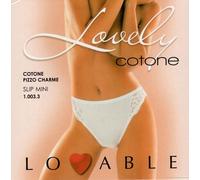 LOVABLE 3 SLIP DONNA art. 10033 MINI COTONE PIZZO OFFERTA 3X2 / 2+1 MUTANDE