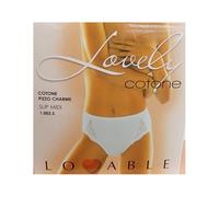 LOVABLE 3 SLIP DONNA art. 10035 MIDI COTONE PIZZO OFFERTA 3X2 / 2+1 MUTANDE