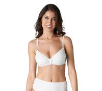 Lovable Bikini Reggiseno con Ferretto e Drappeggio Jacquard Donna, Bianco e Oro, 80D