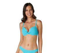 Lovable Bikini Reggiseno con Ferretto Push-up Plain Lurex Donna, Azzurro, 75C