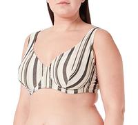 Lovable Bikini Reggiseno Ferretto Coppa Vela Fancy Jacquard Lurex Donna, Beige (Rigato Nero Oro), 34 / 3D