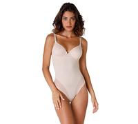 LOVABLE Body Modellante e Contenitivo Ferretto, Microfibra e Tulle, Coppe Preformate e non Imbottite, Shapewear, Millenium Equilibre Donna, Beige (Skin), 38 / 5D