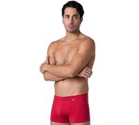 Lovable Boxer in Cotone Stretch | Piping Check a Contrasto | Elastico ricoperto per Massimo Comfort | Taglio anatomico con Linea Verticale | Solid Red Xmas | Uomo, Rosso 3 - S