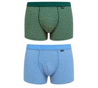 LOVABLE Boxer Uomo LVB in Cotone Modal Elasticizzato - Confezione 2 Pezzi, 1 Fantasia + 1 Tinta Unita, Taglie M/4 - L/5 - XL/6 - XXL/7