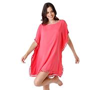 Lovable Caftano in Viscosa Beachwear, Corallo, M Donna