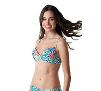 LOVABLE Colorful Printed Micro, Reggiseno Imbottito Bikini, Donna, Multicolore (Tropical Fluo 0MZ), 38 / 5D