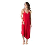 Lovable Copricostume Abito Lungo con Spalline Scollo a V Donna, Rosso, L